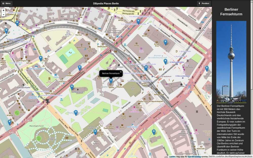 Screenshot DBpedia Places Berlin