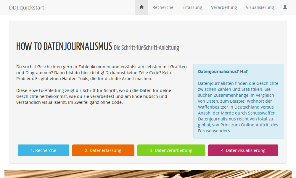 Screenshot How-To Datenjournalismus